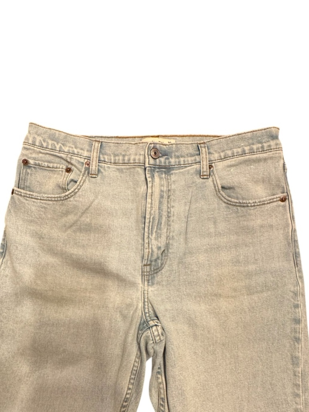 Abercrombie & Fitch The Skinny High Rise Light Blue Straight Jeans - Picture 3 of 6